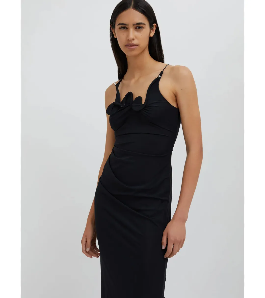 Christopher Esber Venus Cami Dress Black Size AU 6 for rent on The Volte - main image