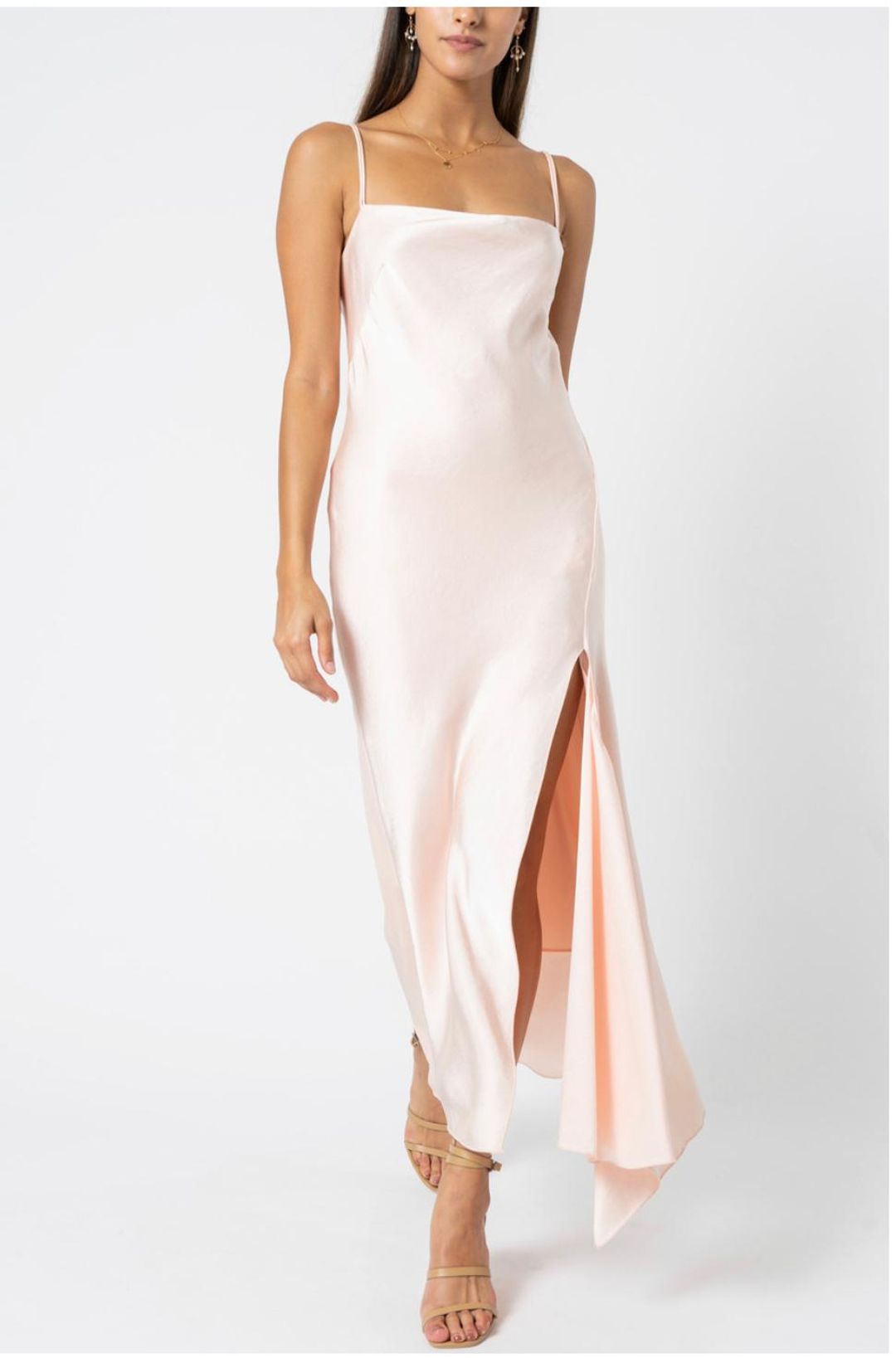Camilla and Marc ACACIA SQUARE NECK DRESS Blush 8 for rent on The Volte - main image