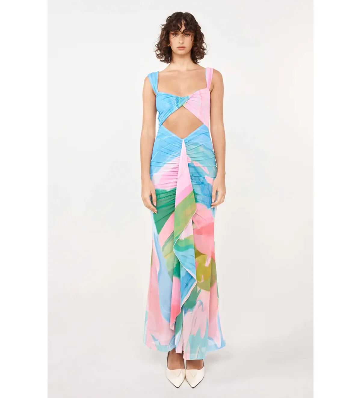 She Is Olla Imogen Dress Midi Blue Size 8 for rent on The Volte - main image