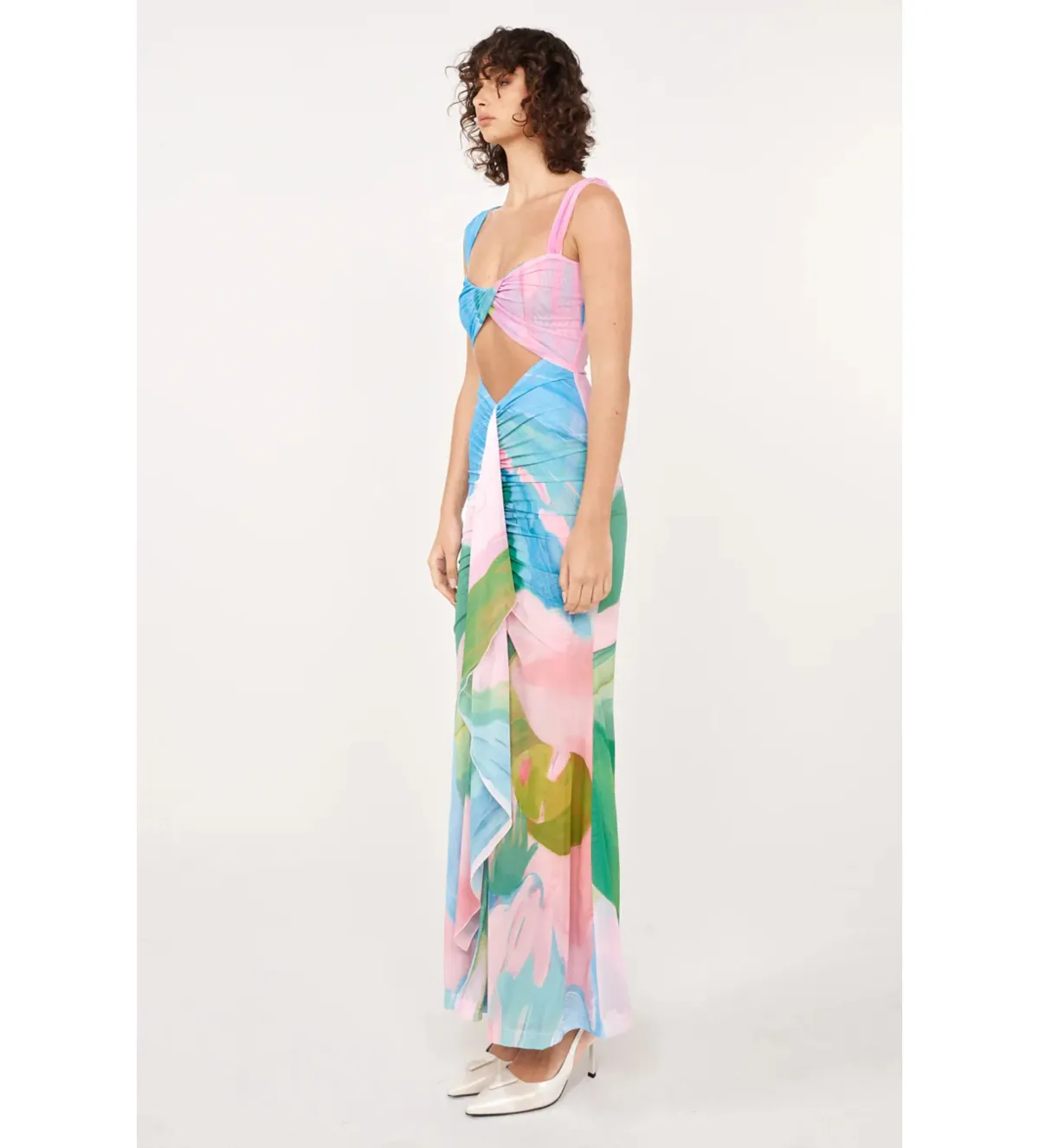 She Is Olla Imogen Dress Midi Blue Size 8 - Image 2