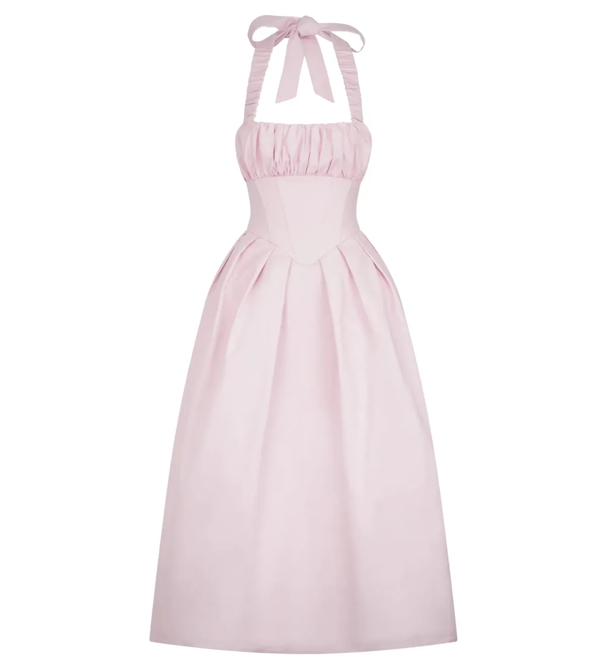 Meshki Candy Halter Midi Dress Ballet Pink AU 8 - Image 4