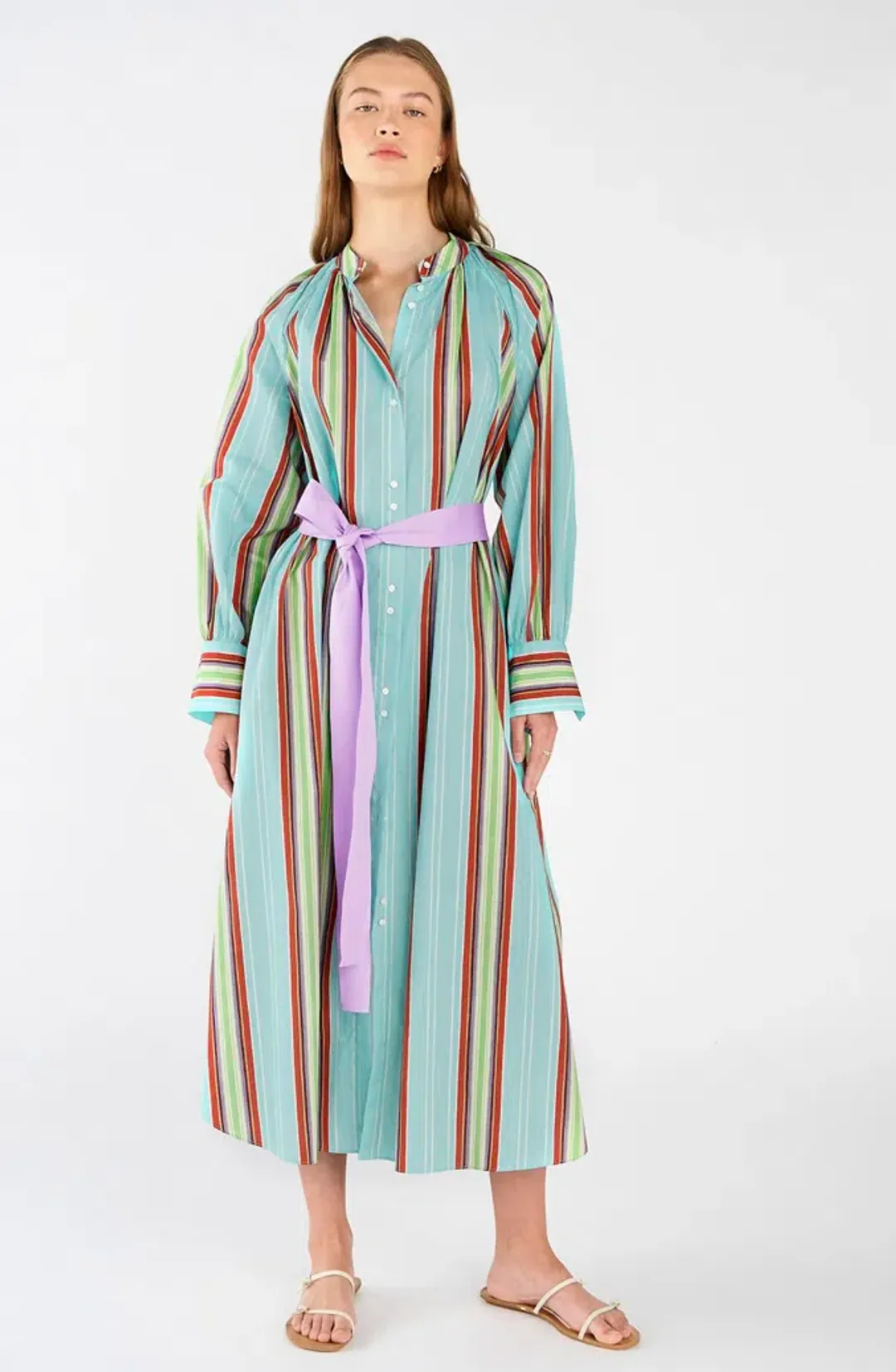 Oroton Shirtdress Midi Multi Size 12 for rent on The Volte - main image