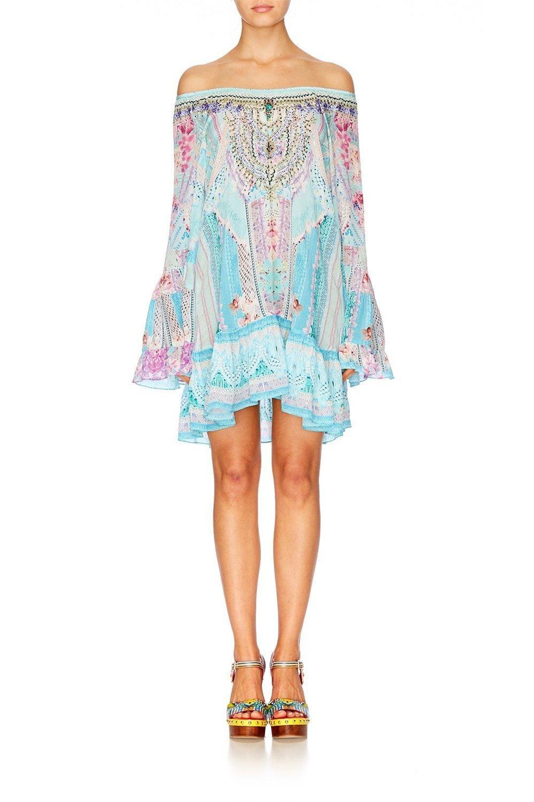 Camilla Garden State A Line Frill Dress Print Size Small for rent on The Volte - main image