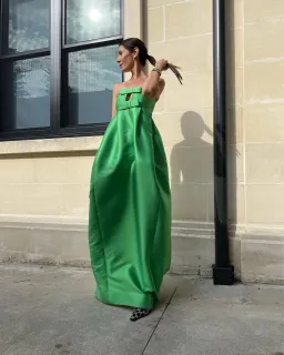 Oroton Bow Detail Gown Green Size 6 for rent on The Volte - image 3
