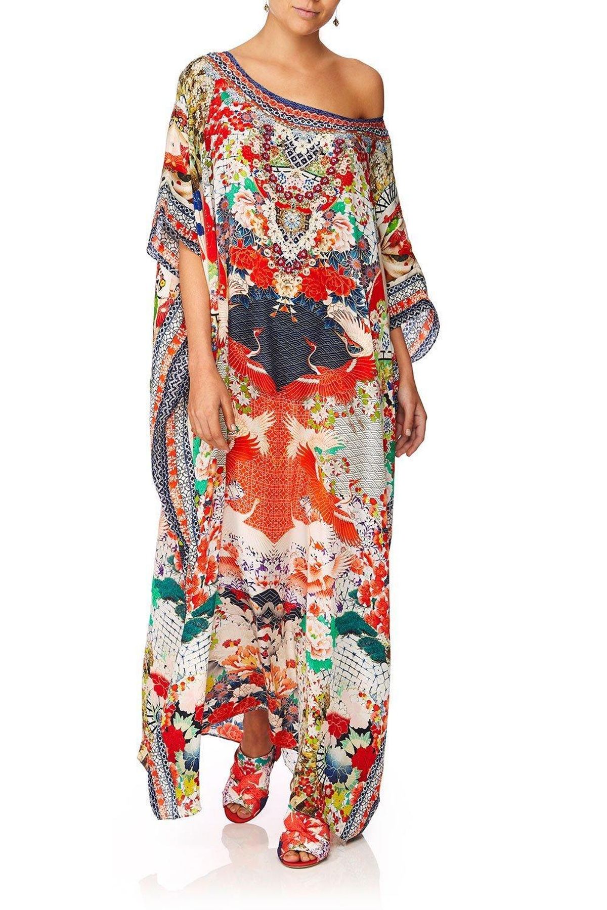 Camilla Geisha Girl Round Neck Kaftan One Size - Image 10