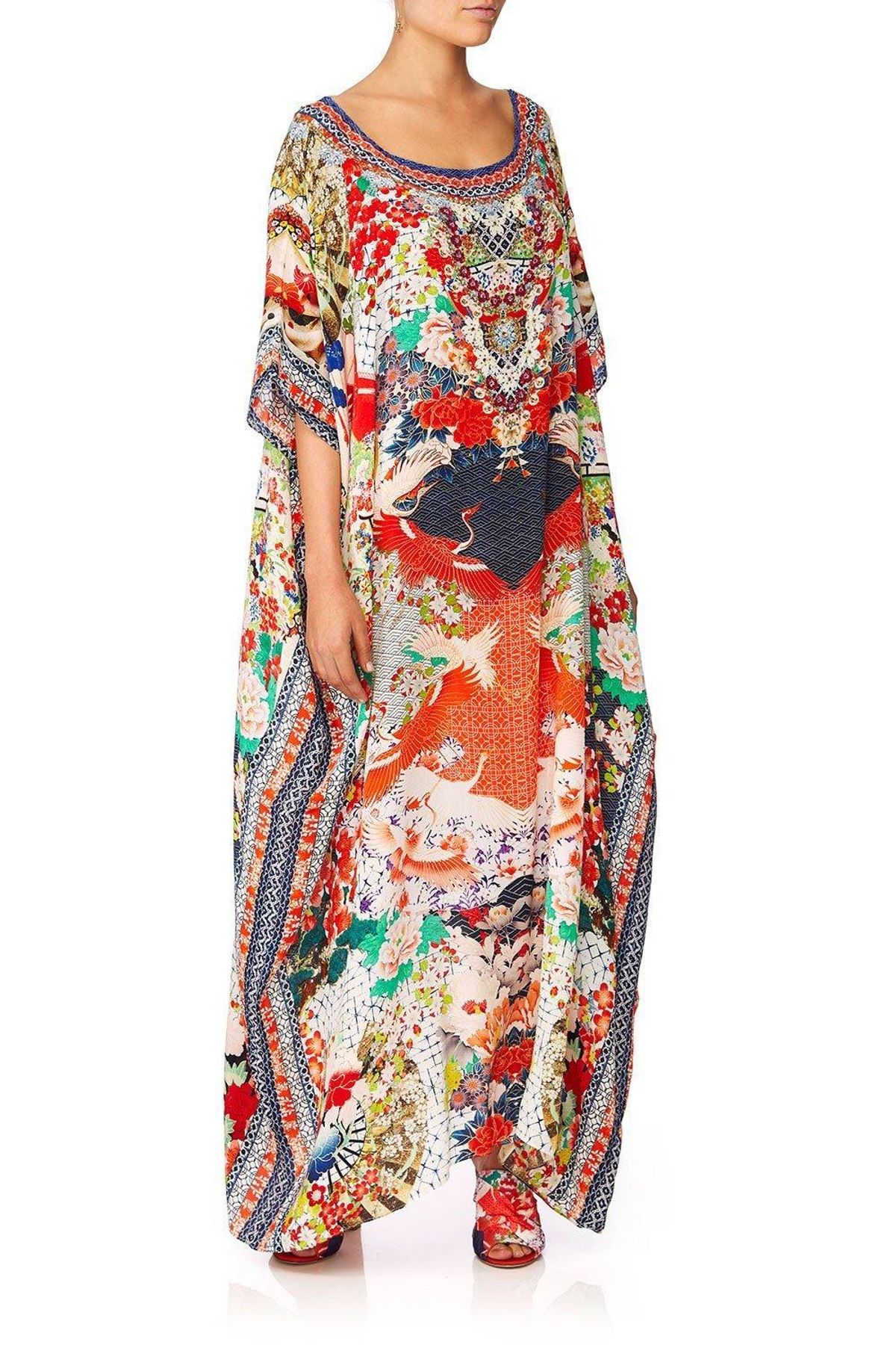 Camilla Geisha Girl Round Neck Kaftan One Size - Image 11