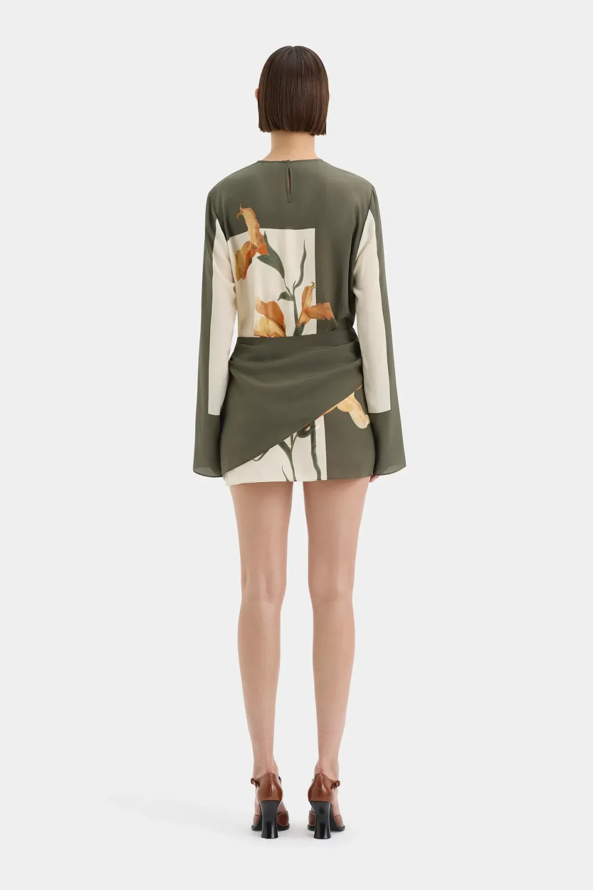 SIR Constance Twist Mini Dress Green Size 10 - Image 2