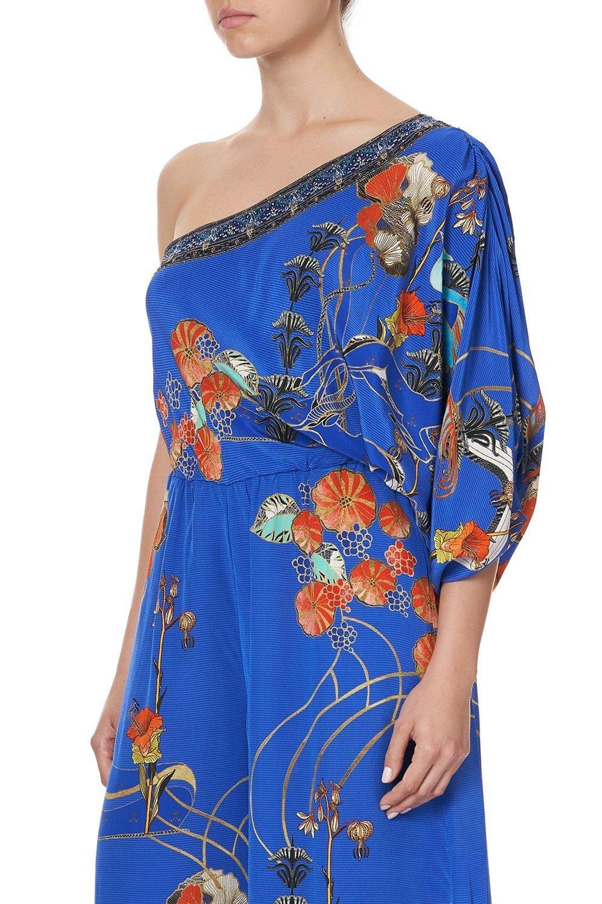 Camilla One Shoulder Flared Jumpsuit Tree of Life Size 10 - Image 5