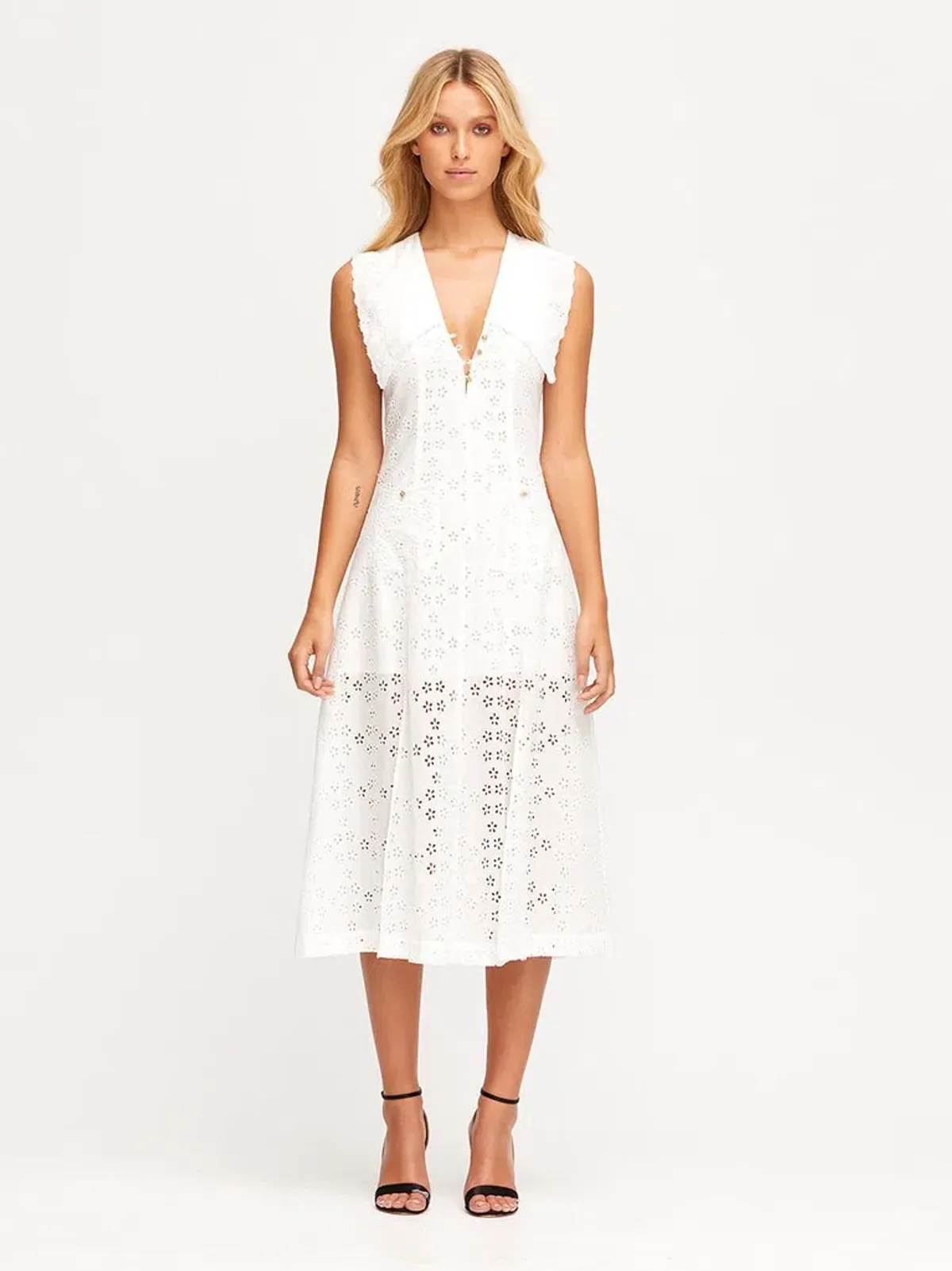 Alice McCall Wilde Grotto Midi Dress Porcelain White Size 4 - Image 1