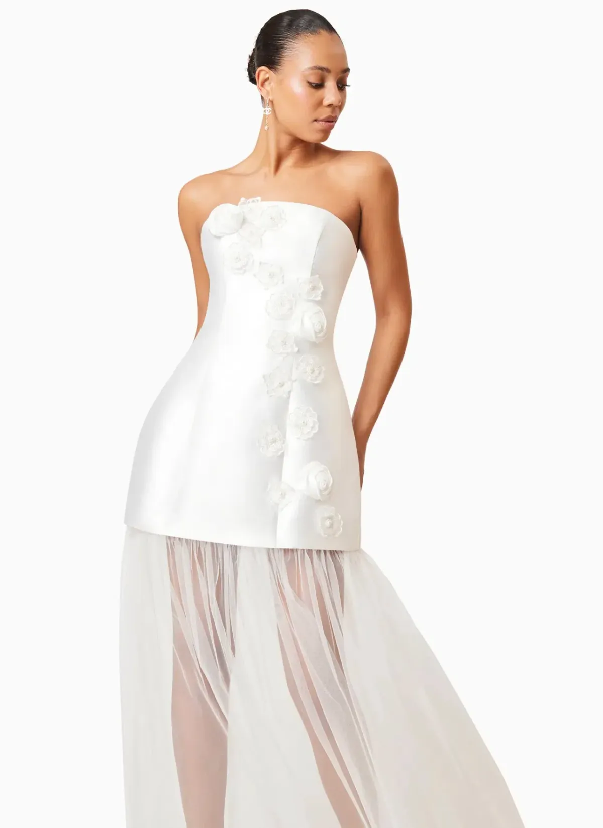 Elliatt Oleander Strapless Maxi Dress White Size S / AU 8 - Image 2