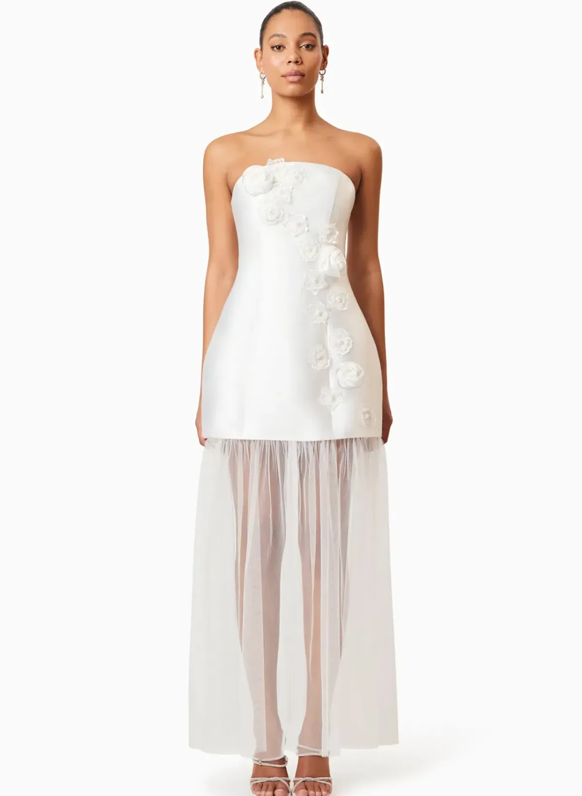 Elliatt Oleander Strapless Maxi Dress White Size S / AU 8 - Image 8
