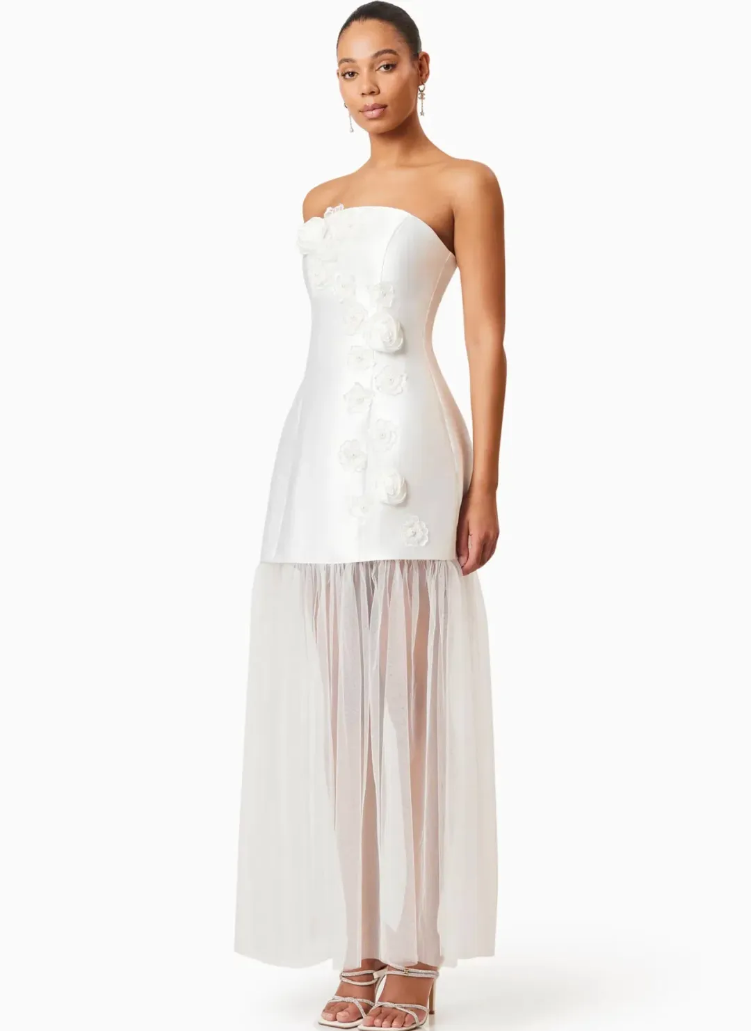 Elliatt Oleander Strapless Maxi Dress White Size S / AU 8 for rent on The Volte - main image