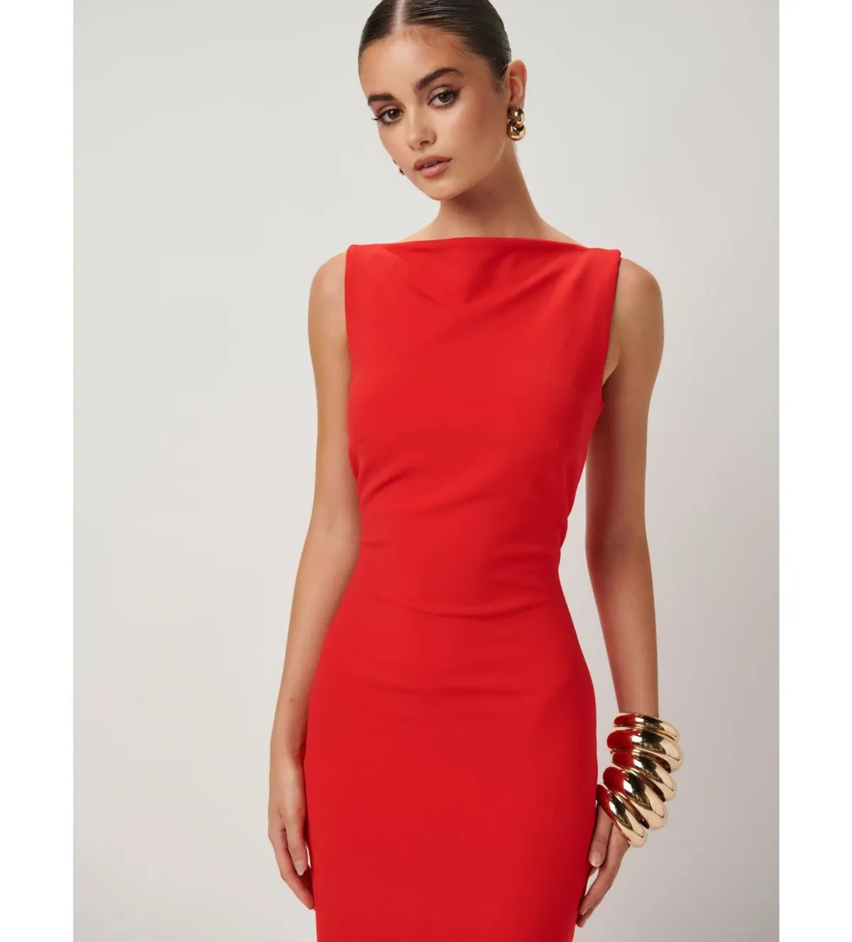 Effie Kats Verona Gown Cherry Red Size 12 - Image 2