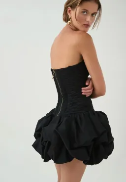 Aje Violette Bubble Hem Mini Dress Black Size 8 for rent on The Volte - image 2