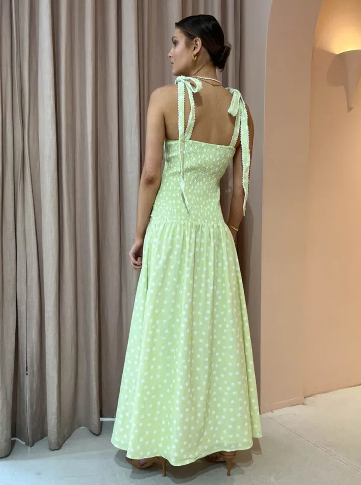 Issy Adore Maxi Dress Green Size 8 - Image 3