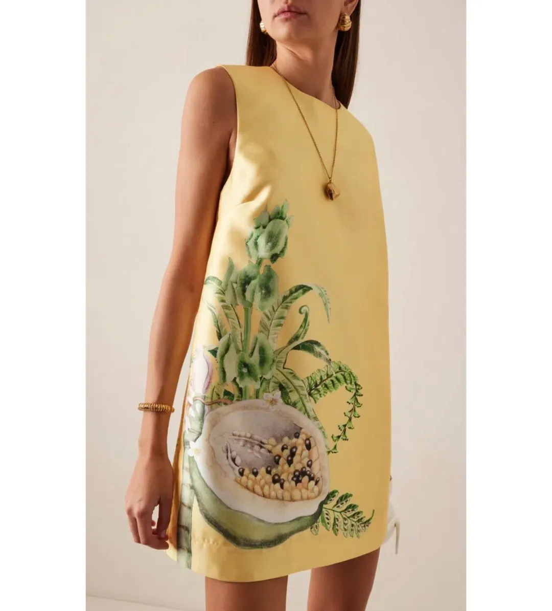 Alemais Sol Mini Dress Yellow Size AU 8 for rent on The Volte - main image