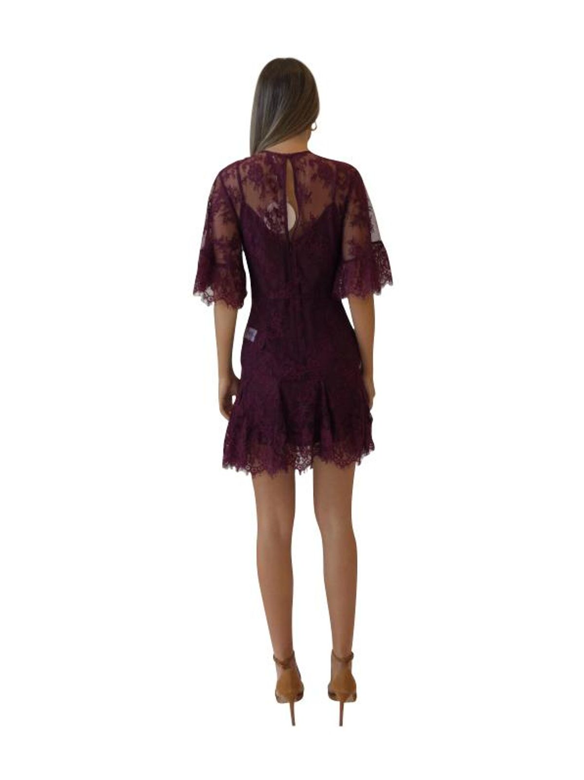 Talulah Blind Love Mini Dress Burgundy Size 6 - Image 3