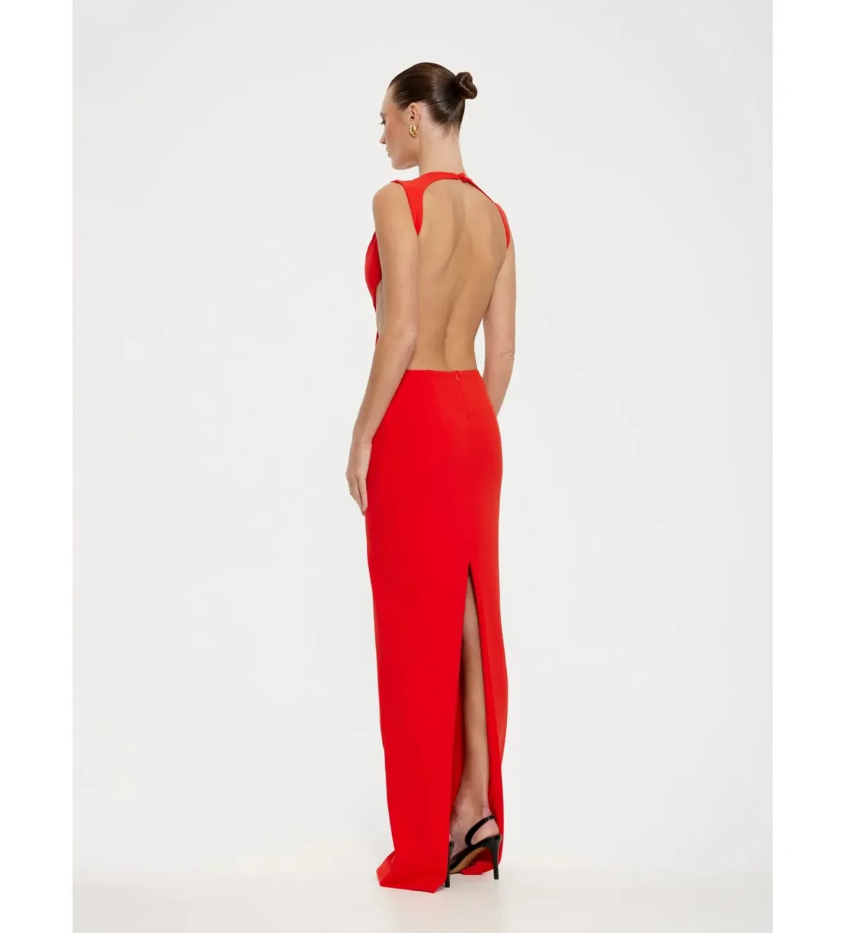 Effie Kats Valencia Gown in Cherry Red Size M / AU 10 - Image 3