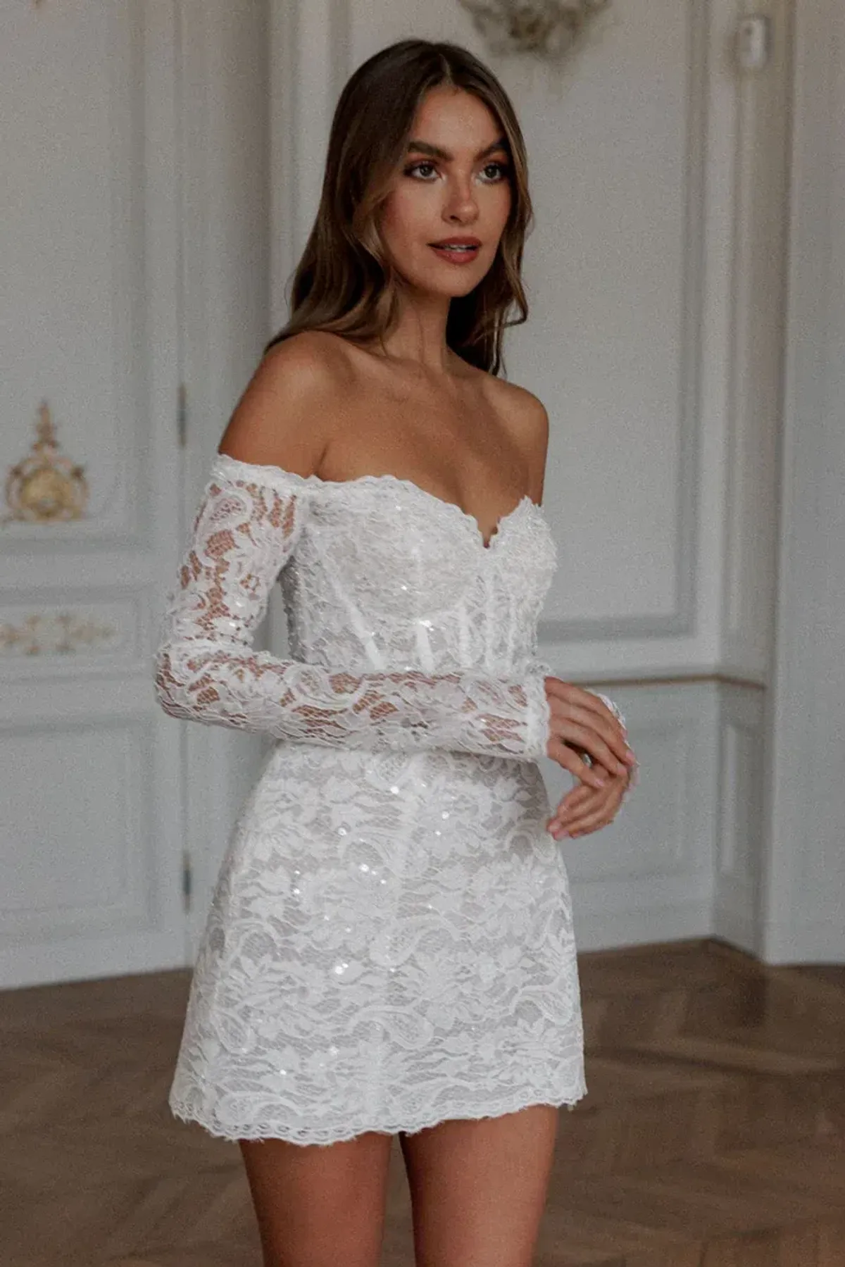 Rosie Etienne Anna Mini Dress White Size 8 - Image 1