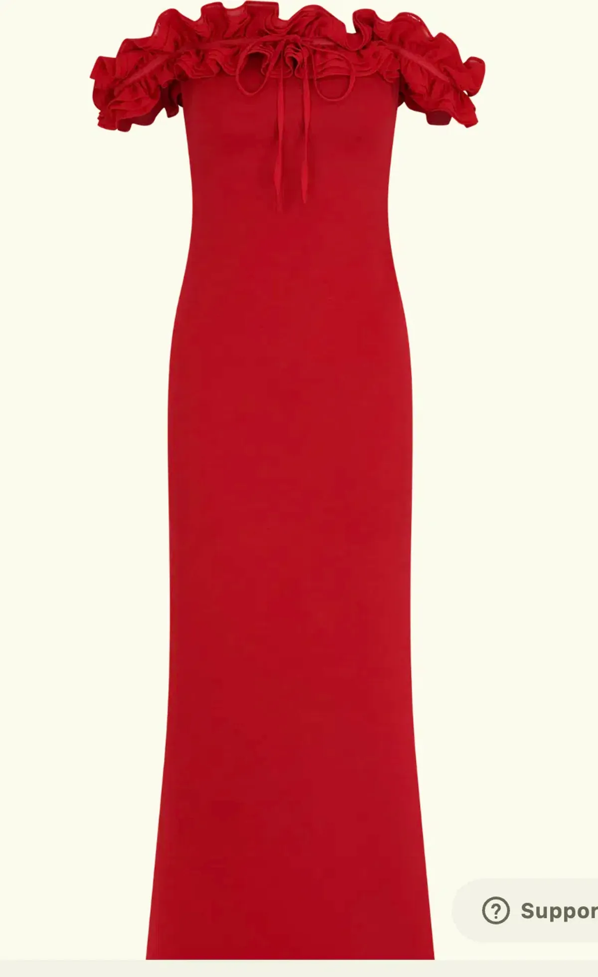 Nova - Ruffle Off Shoulder Maxi Dress - Ruby - Image 6