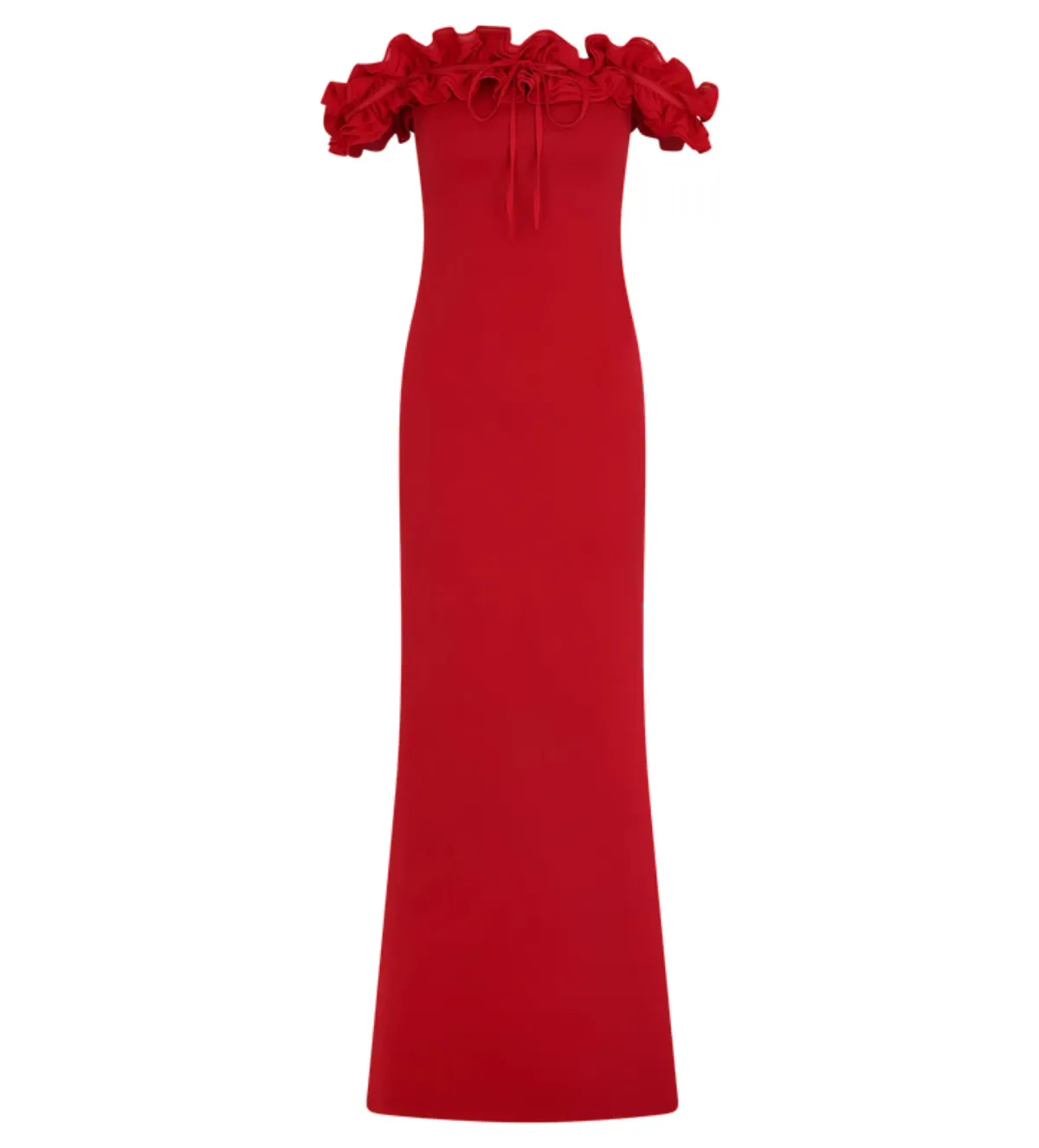 Nova Ruffle Off Shoulder Maxi Dress Ruby Size XS / AU 6 - Image 4
