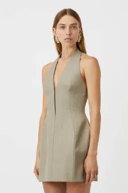 Camilla & Marc Pompidou Mini Dress Olive Marle Size 10 for rent on The Volte - image 2