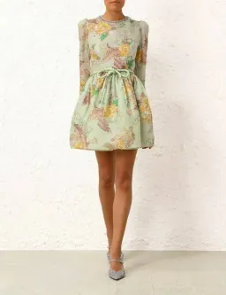Zimmermann The Matchmaker Tulip Mini Dress in Mint Size 0/AU 8 for rent on The Volte - image 2