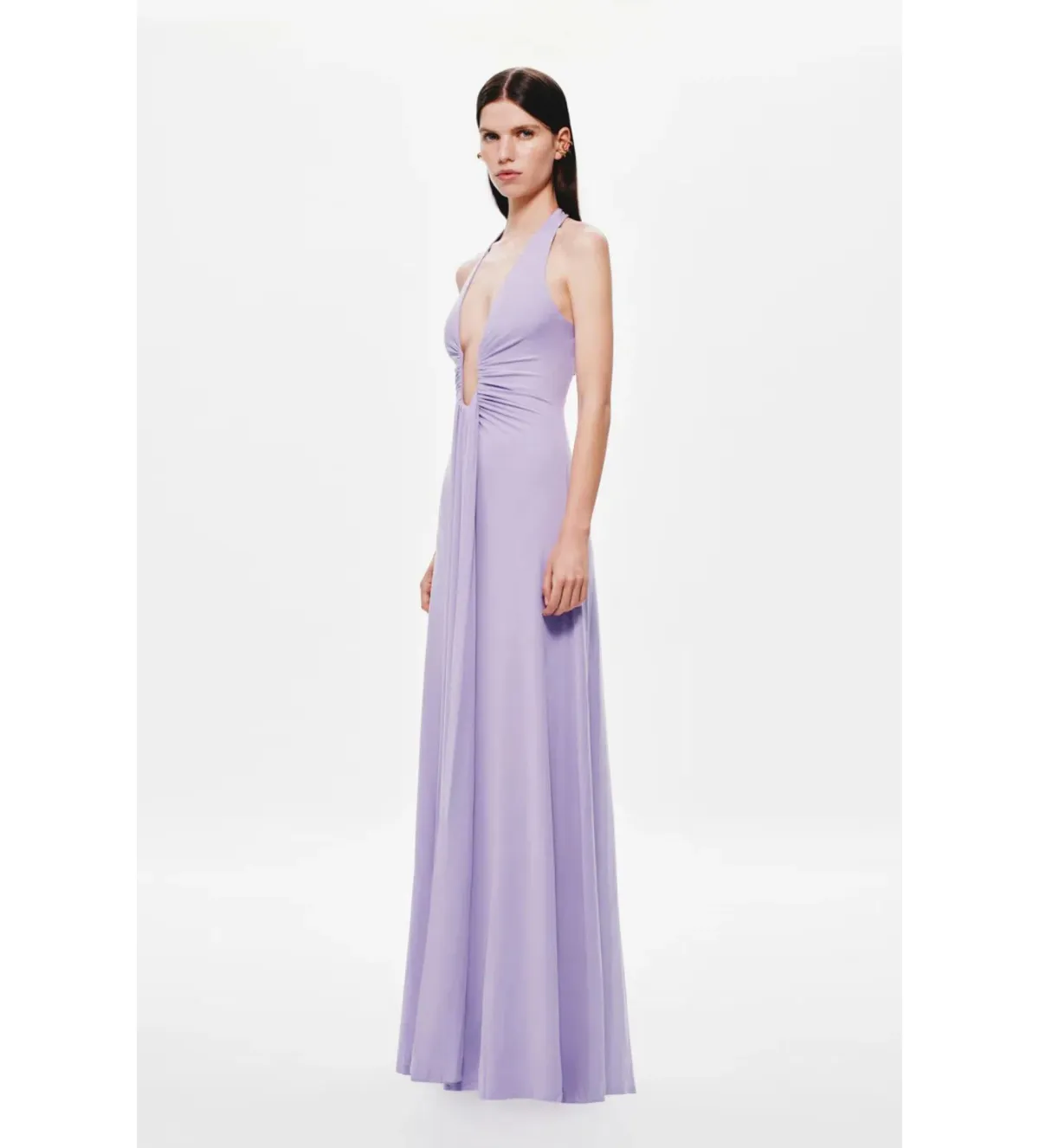 Misha Jennifer Cupro Maxi Dress Lilac Size 6/XS - Image 4