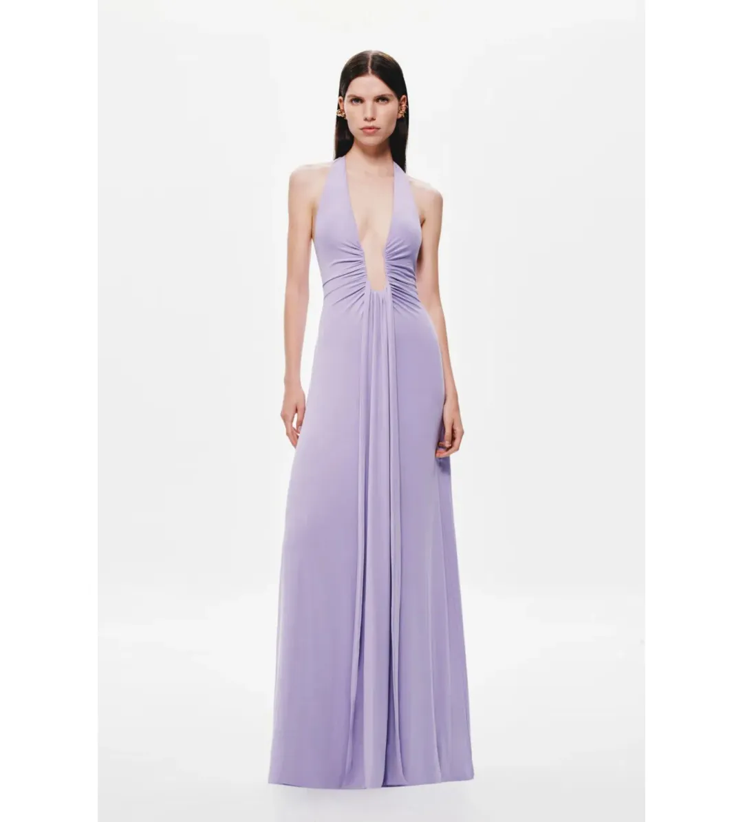 Misha Jennifer Cupro Maxi Dress Lilac Size 6/XS for rent on The Volte - main image