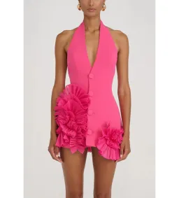Eliya the Label Belinda Mini Dress Magenta Size S/AU 8 for rent on The Volte - image 2