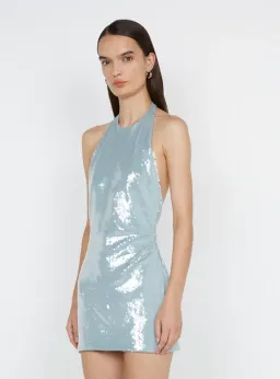 Bec & Bridge Shilou Halter Dress Silver Size Au 8 for rent on The Volte - image 3