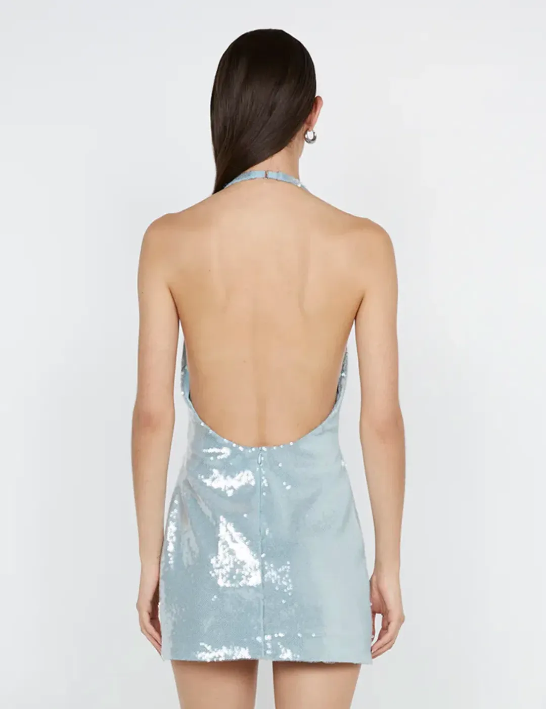 Bec & Bridge Shilou Halter Dress Silver Size Au 8 for rent on The Volte - main image