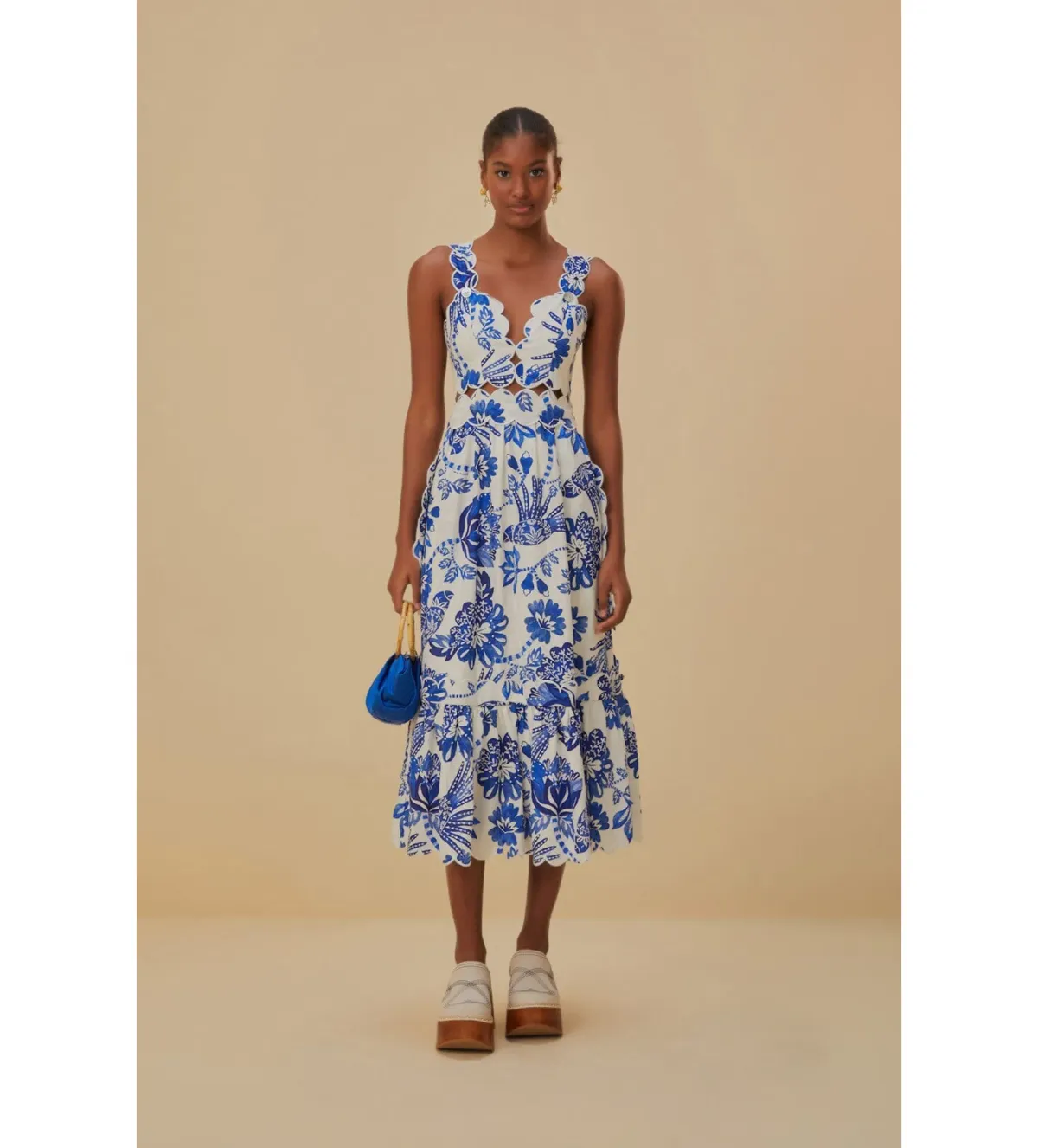 Farm Rio Flowerful Birds Midi Dress AU 4 for rent on The Volte - main image