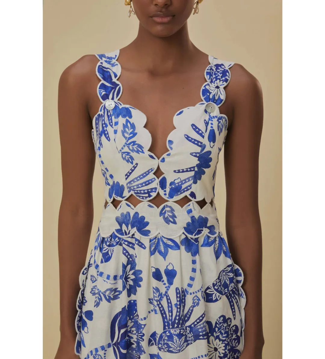 Farm Rio Flowerful Birds Midi Dress AU 4 for rent on The Volte - main image