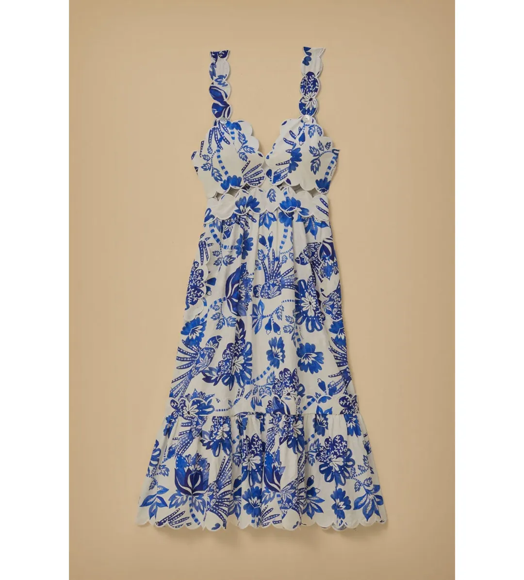 Farm Rio Flowerful Birds Midi Dress AU 4 for rent on The Volte - main image