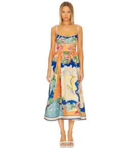 Zimmermann Alight Picnic Dress in Nautical Map Size 4 / AU 16 for rent on The Volte - image 1