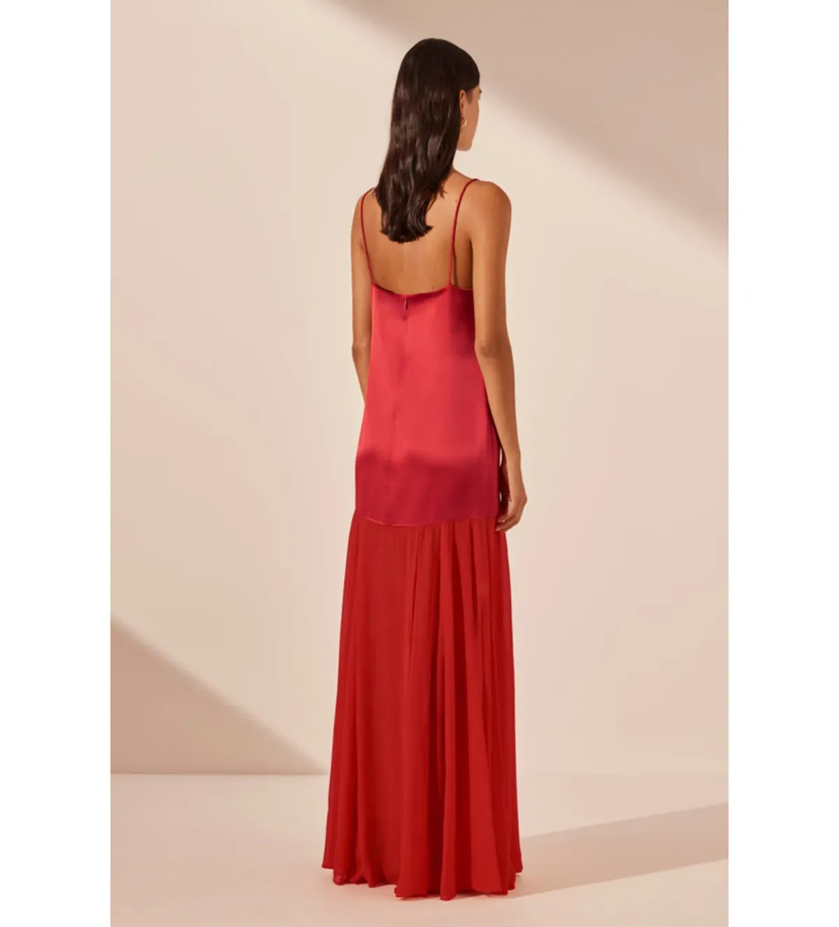 Shona Joy Moraya Dropped Waist Maxi Dress Chilli Size AU 10 - Image 3