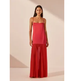 Shona Joy Moraya Dropped Waist Maxi Dress Chilli Size AU 10 for rent on The Volte - image 1