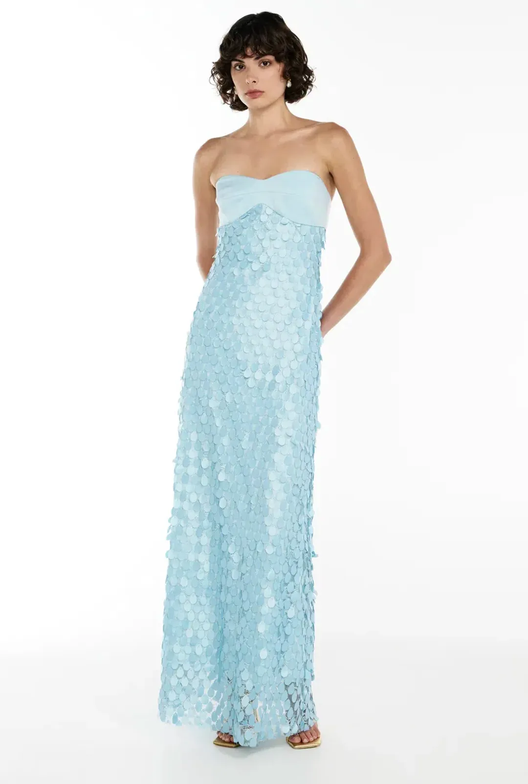 Manning Cartell Supreme Extreme Balconette Maxi Dress Aqua Spritz Size 10 for rent on The Volte - main image