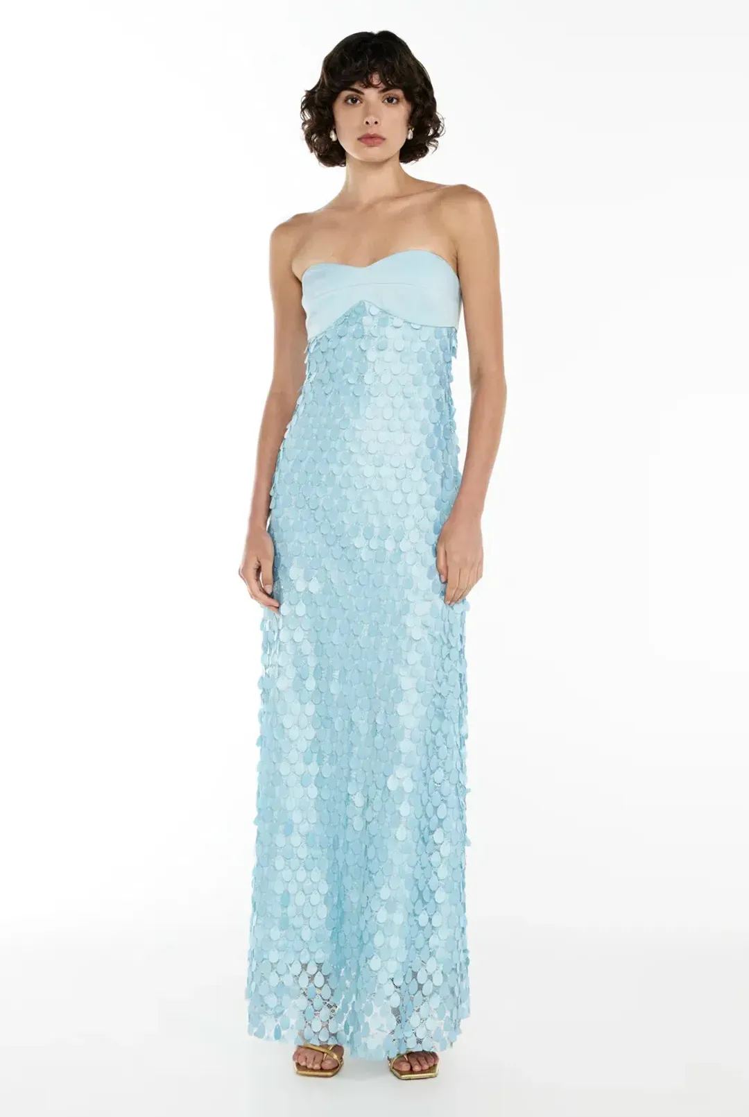 Manning Cartell Supreme Extreme Balconette Maxi Dress Aqua Spritz Size 10 for rent on The Volte - main image