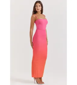 House Of Cb Calista Ombre Maxi Dress Pink Size S / Size Au 8 for rent on The Volte - image 3