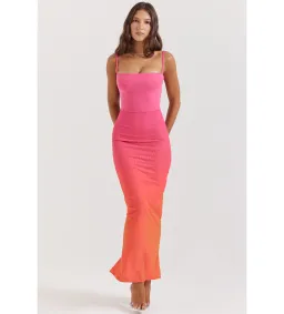 House Of Cb Calista Ombre Maxi Dress Pink Size S / Size Au 8 for rent on The Volte - image 1