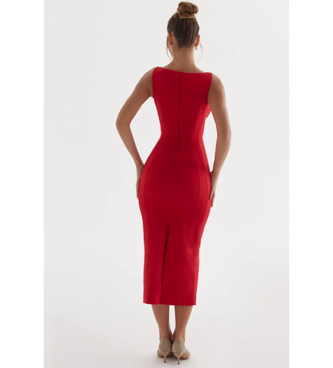 House Of Cb Cece Midi Dress Red Size S / Size Au 8 for rent on The Volte - main image