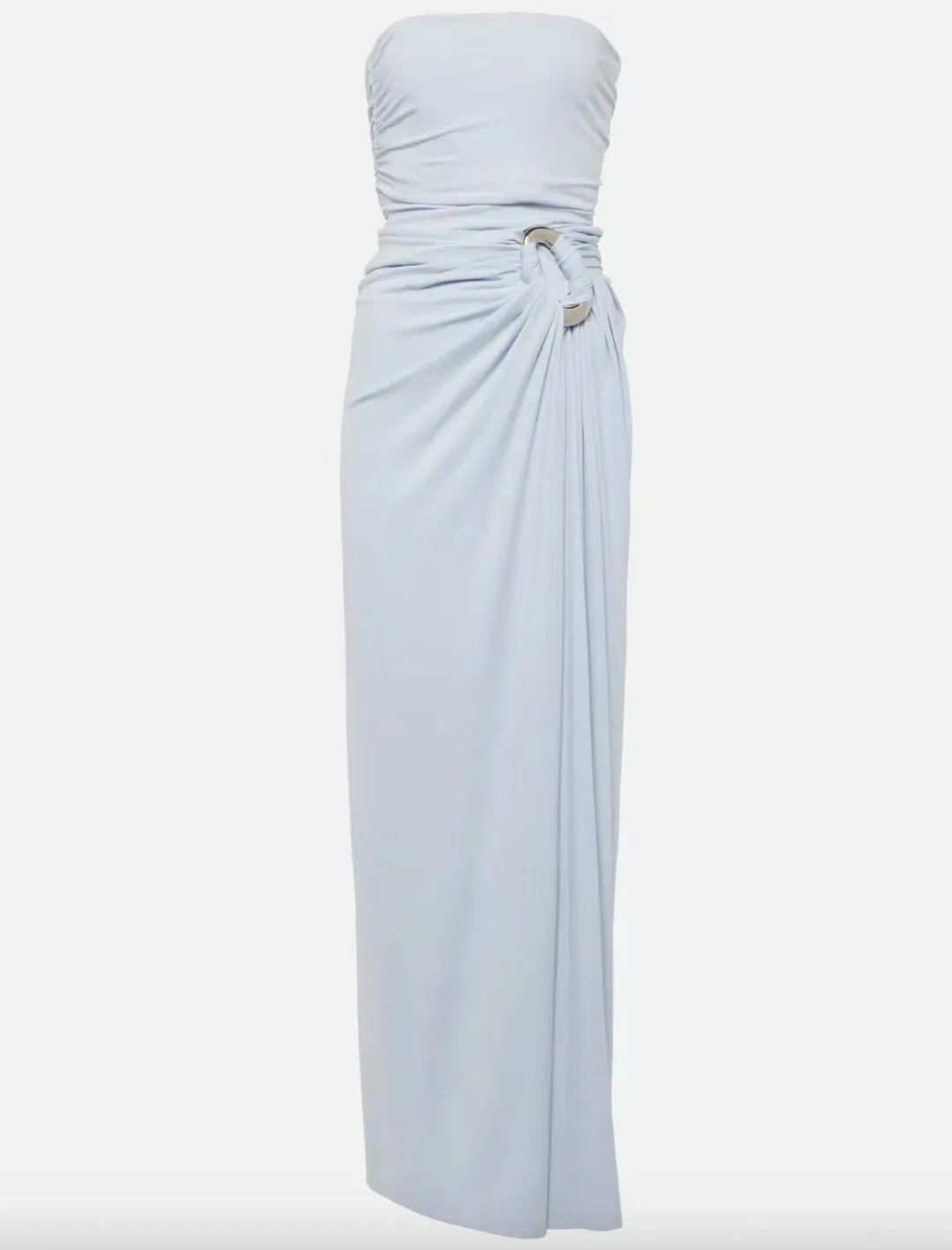 Simkhai Emma Draped Jersey Bustier Gown Blue Size Au 8 for rent on The Volte - main image