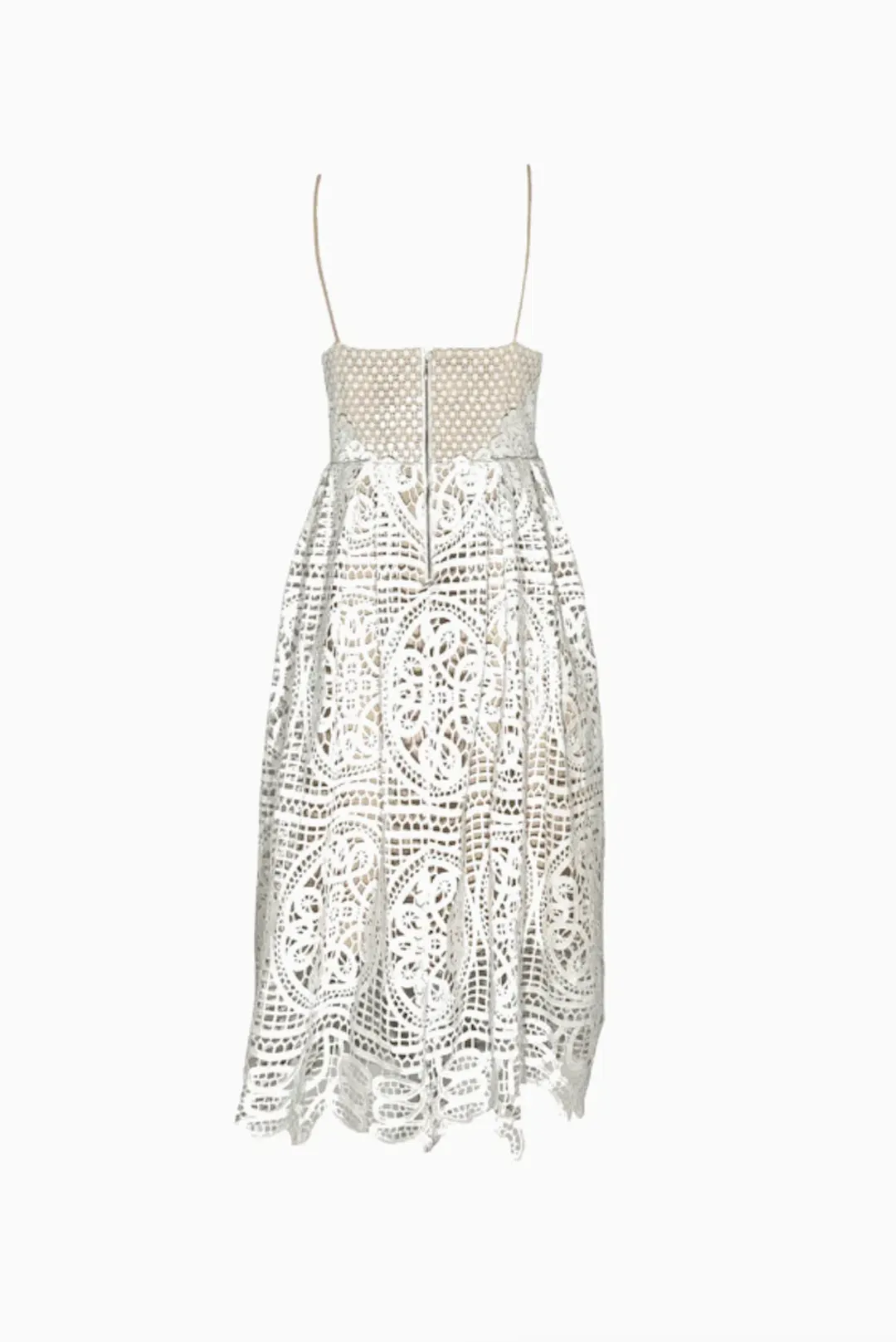 Seed Heritage Sweet Broderie Dress White Midi Size 12 for rent on The Volte - main image