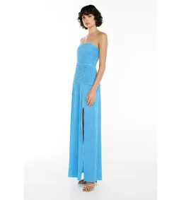 Manning Cartell Double Time Pleat Strapless Dress in Cerulean Blue Size AU 8 for rent on The Volte - image 2