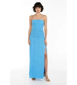 Manning Cartell Double Time Pleat Strapless Dress in Cerulean Blue Size AU 8 for rent on The Volte - image 1