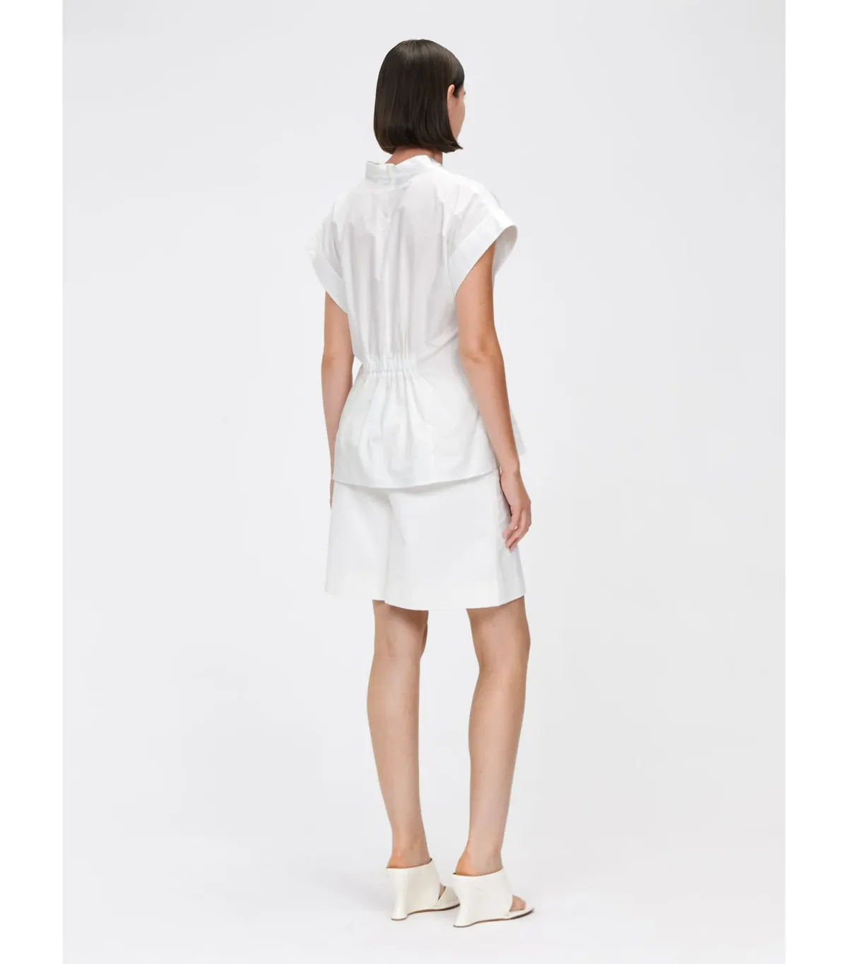 Veronika Maine Good Earth Cotton Tie Shirt Off White Size 16 - Image 3