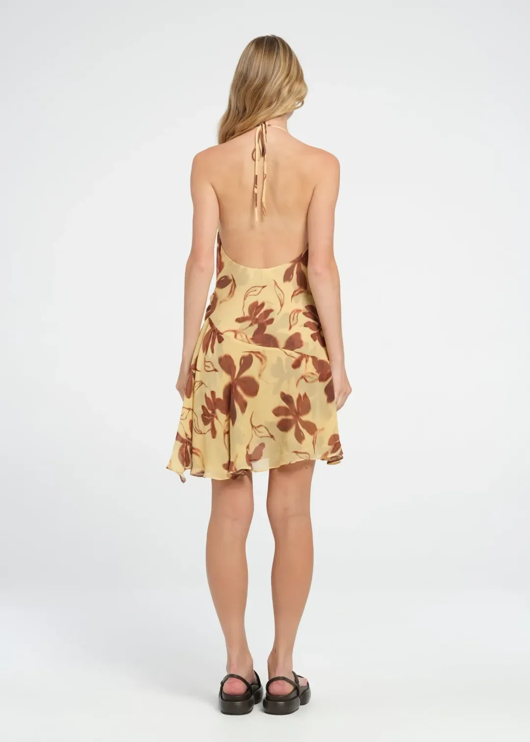 Benni Harlow Halter Dress Printed Size 8 for rent on The Volte - main image