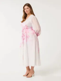 Forever New Kahlani Curve Long Sleeve Midi Dress size 16 for rent on The Volte - image 2